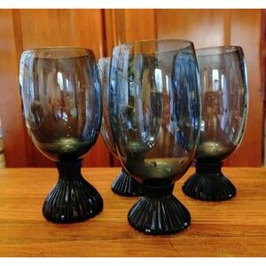 Lenox Blue Bell Iced Tea Glasses * Set of 4 *  6 1/2" Tall Hand Blown Crystal